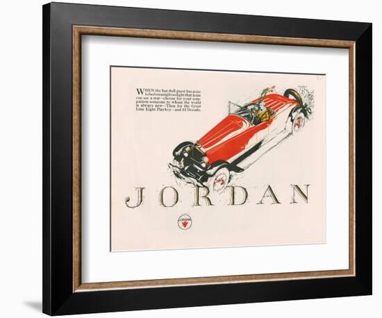 Jordan, Magazine Advertisement, USA, 1925-null-Framed Giclee Print