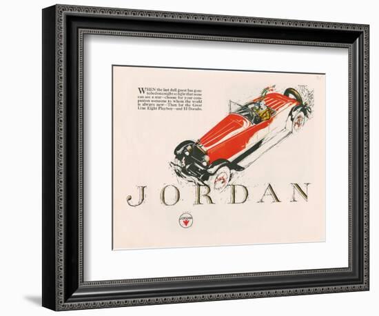 Jordan, Magazine Advertisement, USA, 1925-null-Framed Giclee Print