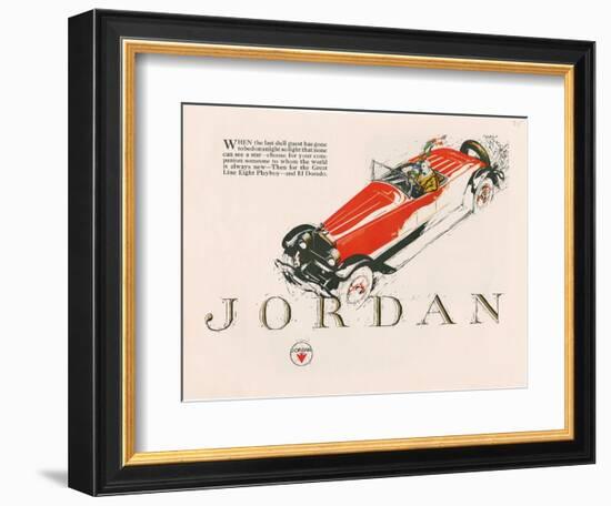 Jordan, Magazine Advertisement, USA, 1925-null-Framed Giclee Print