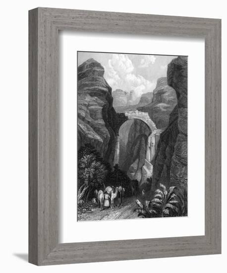 Jordan, Petra, Edom 1835-W Finden-Framed Premium Giclee Print