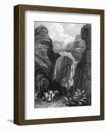 Jordan, Petra, Edom 1835-W Finden-Framed Premium Giclee Print