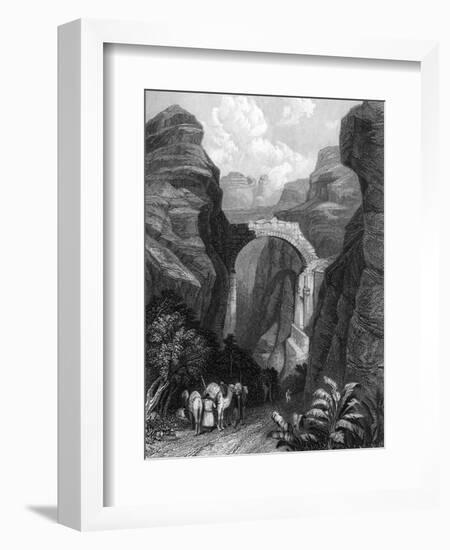 Jordan, Petra, Edom 1835-W Finden-Framed Premium Giclee Print