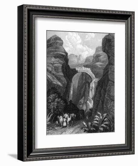 Jordan, Petra, Edom 1835-W Finden-Framed Premium Giclee Print