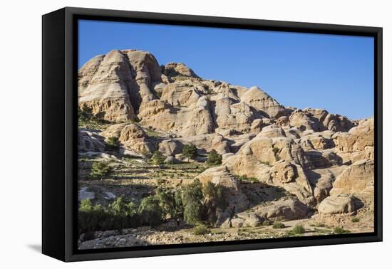 Jordan, Petra. the Attractive Sandstone Rock Formations-Nigel Pavitt-Framed Premier Image Canvas