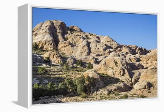 Jordan, Petra. the Attractive Sandstone Rock Formations-Nigel Pavitt-Framed Premier Image Canvas