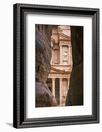 Jordan, Petra. the Siq Is the Main Entrance to the Ancient Nabataean City of Petra. Al Khazneh-Nigel Pavitt-Framed Photographic Print