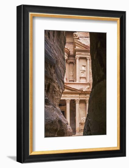 Jordan, Petra. the Siq Is the Main Entrance to the Ancient Nabataean City of Petra. Al Khazneh-Nigel Pavitt-Framed Photographic Print