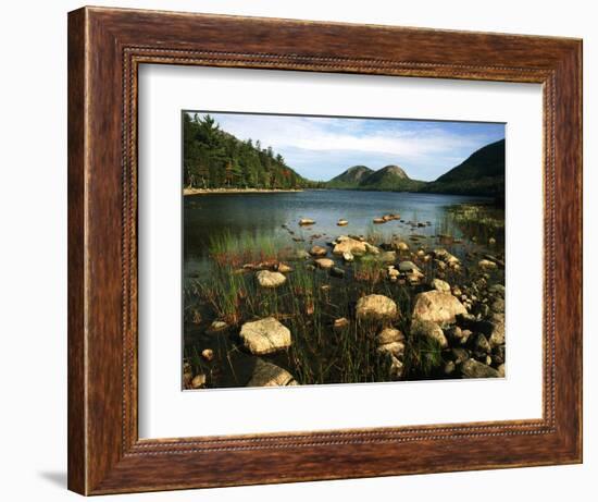 Jordan Pond and the Bubbles Mountain, Acadia National Park, Maine, USA-Adam Jones-Framed Photographic Print