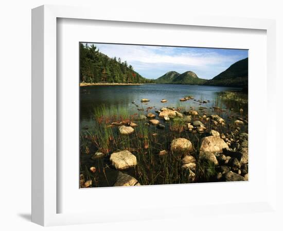 Jordan Pond and the Bubbles Mountain, Acadia National Park, Maine, USA-Adam Jones-Framed Photographic Print