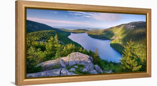 Jordan Pond from the North Bubble, Acadia National Park, Maine, USA-null-Framed Premier Image Canvas