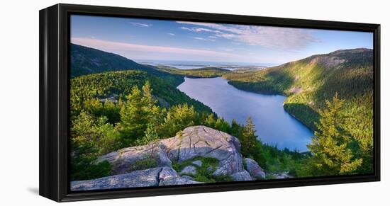 Jordan Pond from the North Bubble, Acadia National Park, Maine, USA-null-Framed Premier Image Canvas