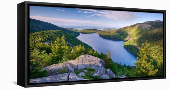 Jordan Pond from the North Bubble, Acadia National Park, Maine, USA-null-Framed Premier Image Canvas