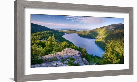 Jordan Pond from the North Bubble, Acadia National Park, Maine, USA-null-Framed Photographic Print