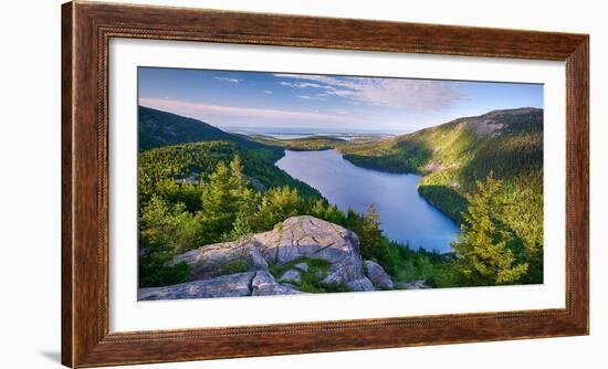 Jordan Pond from the North Bubble, Acadia National Park, Maine, USA-null-Framed Photographic Print