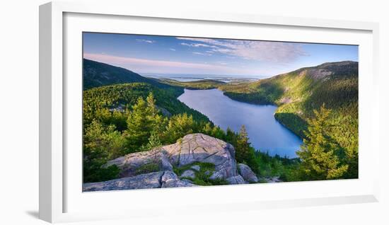 Jordan Pond from the North Bubble, Acadia National Park, Maine, USA-null-Framed Photographic Print