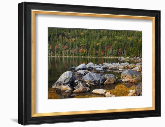 Jordan Pond in Evening Light in Autumn, Acadia National Park, Maine, USA-Michel Hersen-Framed Photographic Print