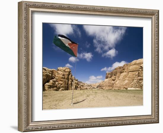 Jordanian Flag, Jordan, Middle East-Sergio Pitamitz-Framed Photographic Print