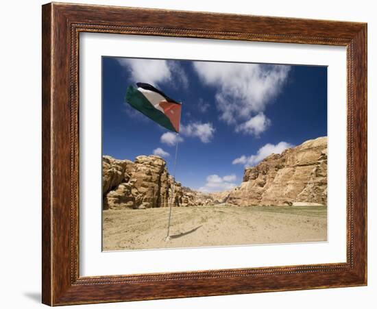 Jordanian Flag, Jordan, Middle East-Sergio Pitamitz-Framed Photographic Print
