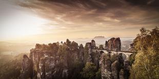 View from the Bastei Bridge to 'Gansfelsen'-Jorg Simanowski-Photographic Print