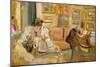 Jos and Lucie Hessel in the Small Salon, Rue de Rivoli, c.1900-05-Edouard Vuillard-Mounted Giclee Print