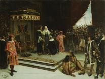 Columbus Before the Spanish Court after His Return from the Americas, 1894-Jose Agustin Arrieta-Giclee Print
