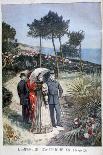 Two French Officers Assassinated at Quang-Tcheou-Wan by the Chinese-Jose Belon-Framed Giclee Print