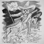 Calavera Zapatista, C.1910 (Engraving)-Jose Guadalupe Posada-Giclee Print