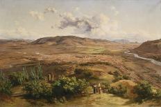 Citlaltepetl Volcanol with Steam Train in Foreground, 1878-Jose Maria Velasco-Giclee Print