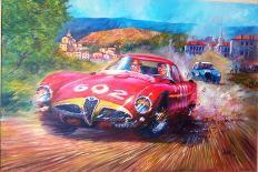 Juan Manuel Fangio Driving the Maserati 4Cl the Forest of Palermo Buenos Aires, 1949 (Acrylic on Ca-Jose Maria Villafuerte-Mounted Giclee Print