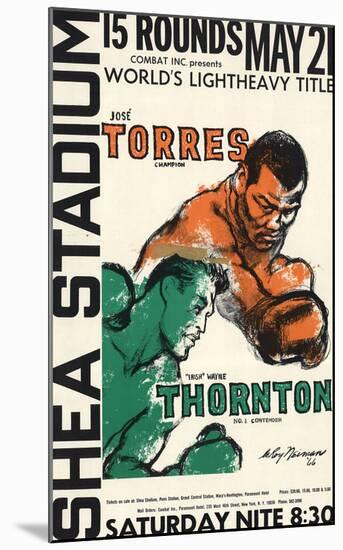 Jose Torres Vs. "Irish" Wayne Thornton-LeRoy Neiman-Mounted Premium Edition