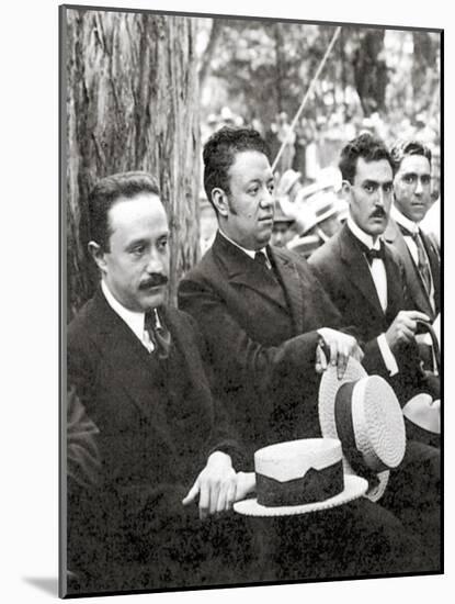 Jose Vasconcelos and Diego Rivera during an Outdoor Event at Chapultepec Park, Mexico City, 1921 (B-Tina Modotti-Mounted Giclee Print