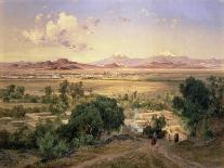 Landscape in Carneiros, Paisaje Con Carneiros-Jose Velasco-Framed Premier Image Canvas
