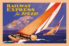 Railway Express for Speed-Josef Fenneker-Framed Art Print