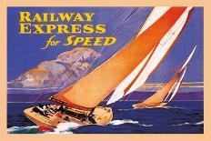 Railway Express for Speed-Josef Fenneker-Mounted Art Print