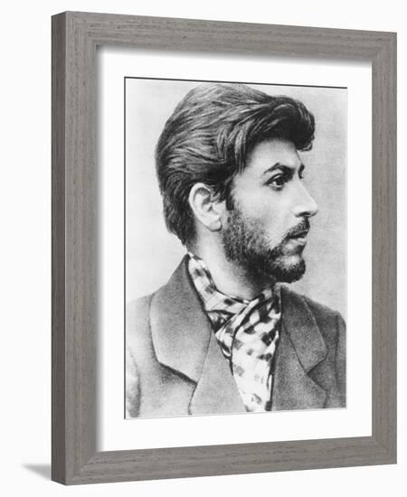 Josef Stalin as a Young Revolutionary-null-Framed Photo