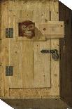 Trompe L'Oeil with a Monkey in a Wooden Box-Jòsef Trajtler-Mounted Giclee Print