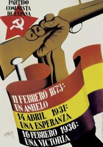 Spanish Civil War Poster for the Communist Party by Josep Renau