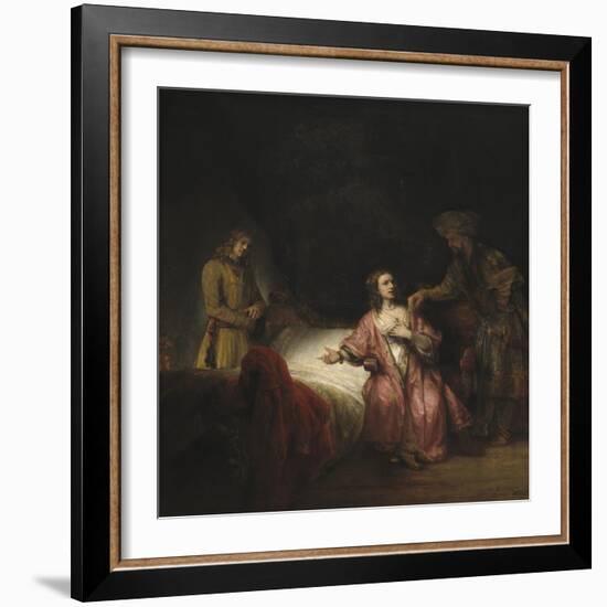 Joseph Accused by Potiphar's Wife, 1655-Rembrandt van Rijn-Framed Giclee Print