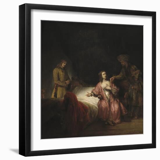 Joseph Accused by Potiphar's Wife, 1655-Rembrandt van Rijn-Framed Giclee Print