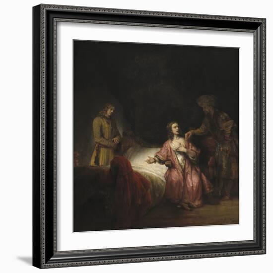 Joseph Accused by Potiphar's Wife, 1655-Rembrandt van Rijn-Framed Giclee Print