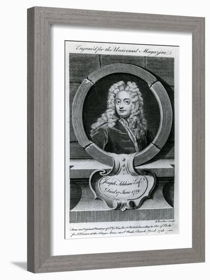 Joseph Addison, Esquire (1672-1719) Illustration for the Universal Magazine, 1748-Godfrey Kneller-Framed Giclee Print