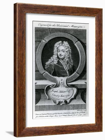 Joseph Addison, Esquire (1672-1719) Illustration for the Universal Magazine, 1748-Godfrey Kneller-Framed Giclee Print