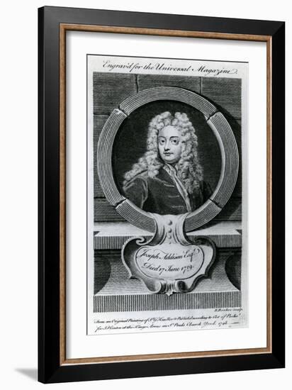 Joseph Addison, Esquire (1672-1719) Illustration for the Universal Magazine, 1748-Godfrey Kneller-Framed Giclee Print