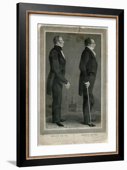 Joseph and Hiram Smith, Pioneers of Mormonism-S Maudsley-Framed Art Print