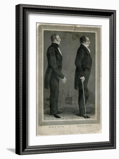 Joseph and Hiram Smith, Pioneers of Mormonism-S Maudsley-Framed Art Print