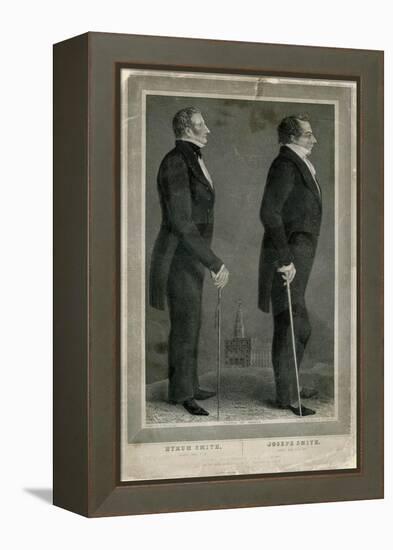 Joseph and Hiram Smith, Pioneers of Mormonism-S Maudsley-Framed Stretched Canvas