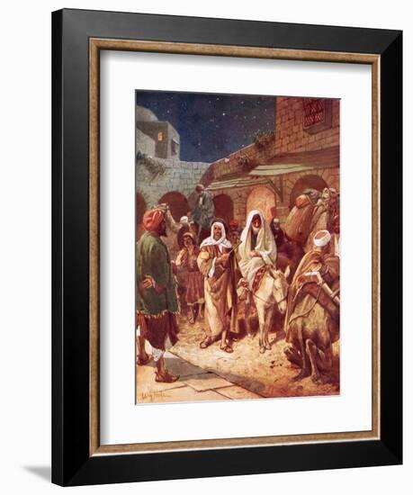 Joseph and Mary Arrive at Bethlehem, But Find There Is No Room for Them at the Inn-William Brassey Hole-Framed Giclee Print