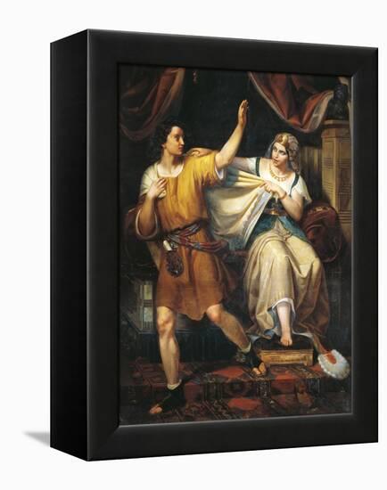 Joseph and Potiphar's Wife, 1852-Juan Urruchi-Framed Premier Image Canvas