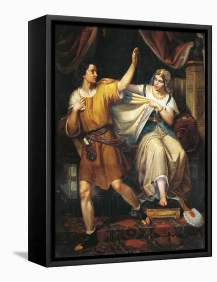 Joseph and Potiphar's Wife, 1852-Juan Urruchi-Framed Premier Image Canvas