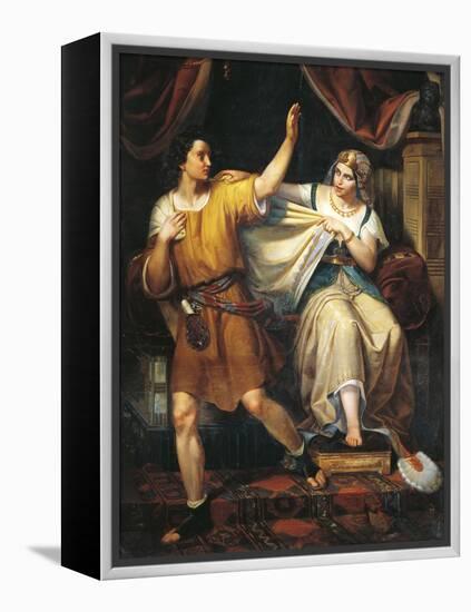 Joseph and Potiphar's Wife, 1852-Juan Urruchi-Framed Premier Image Canvas